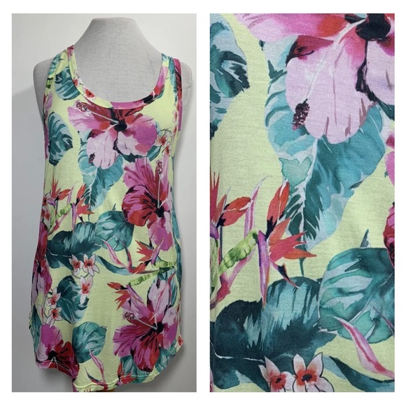 Dorothy Perkins Tops - Dorothy Perkins Cami Top Tropical Stretch Sleeveless Floral Multicoloured UK 12